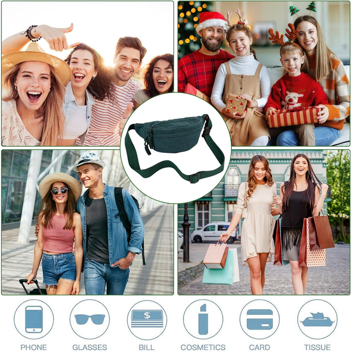 Жіноча поясна сумка Cord з регульованим ремінцем. Модна сумка через плече, поясна сумка, спортивна сумка. Колір: Тінта-зелений. Для жінок та чоловіків.