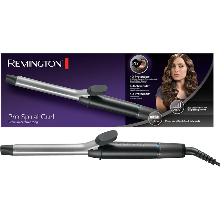 Локон Remy Remington Pro Spiral Curl [19mm] - цифровий дисплей, керамічне покриття, для створення локонів