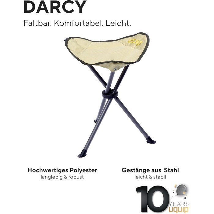 Складаний туристичний стільчик Uquip Darcy Boulder: міцний, для кемпінгу, відпочинку, подорожей, вантажопідйомність 100 кг