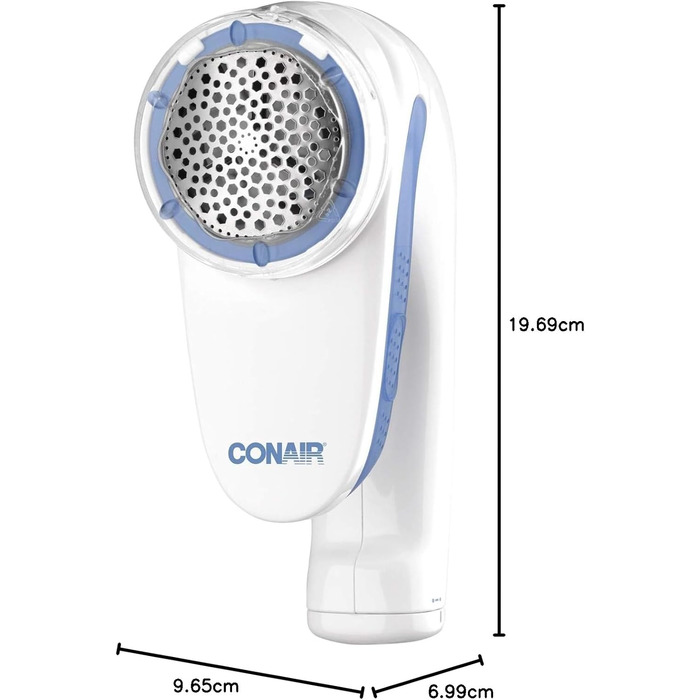 Електричний видалення ворсу Conair CLS1XE: бездротовий прилад для одягу та тканин, білий/блакитний