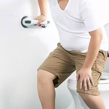 AUFUN Shower Stool, Adjustable Shower Seat 36-51cm Height, 360° Swivel, Bath Seat, Shower Aid, Non-Slip Bath Seat Made of Aluminum and Plastic for Elderly, Pregnant Women (Grab Bars)