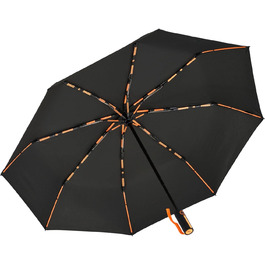 iX-brella великий парасолька з фібергласу 104 см з кольоровими двошаровими спицями - чорно-зелений (чорно-оранжевий)