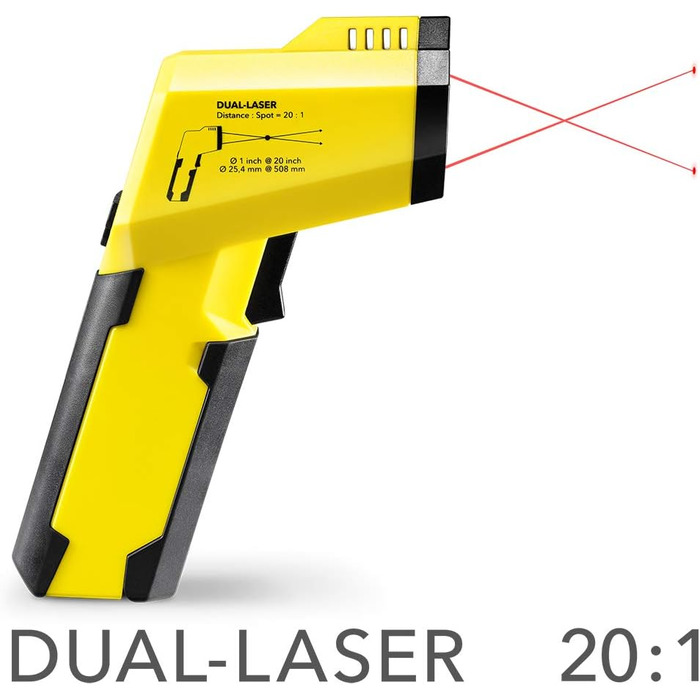 Інфрачервоний термометр Trotec BP25 – лазерний пірометр з визначенням точки роси, діапазон вимірювання -50°C до +260°C