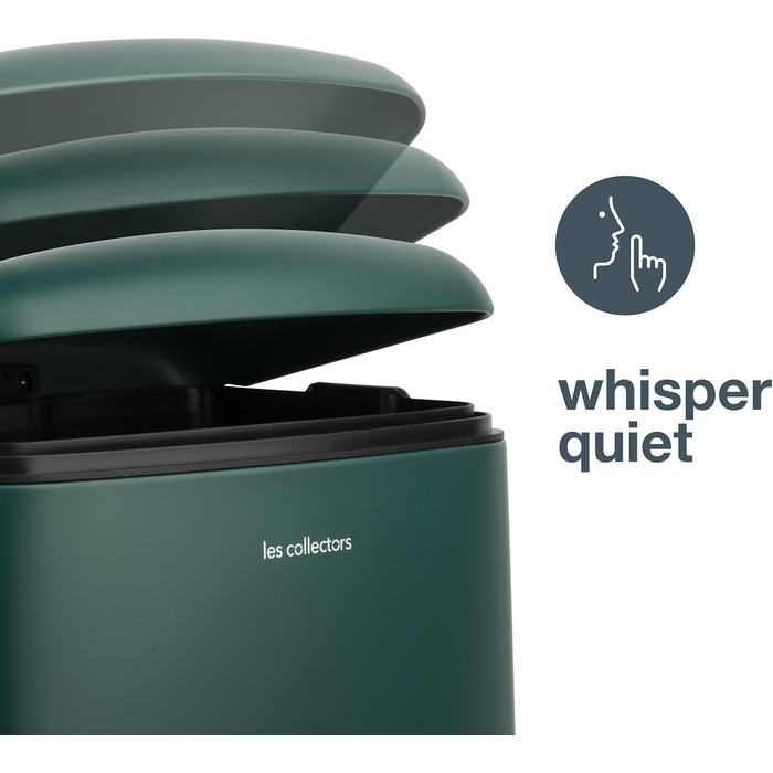 Відро для сміття Les Collectors №712, 30 л, зелене, знімний внутрішній відро, міцне, тихий закриття