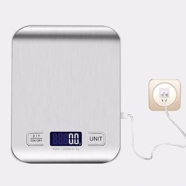 Електронні кухонні ваги високої точності 10 кг/1 г з вбудованим акумулятором та LCD-дисплеєм
