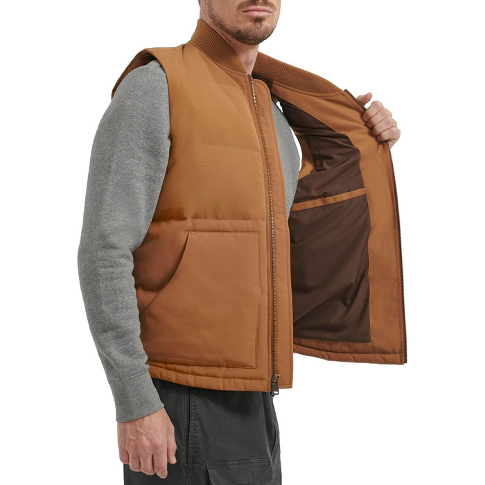 Жилет Levi's чоловічий стеганий утилітарний пуховик Worker Brown