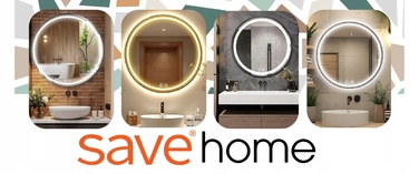 Настінне кругле дзеркало Save Home у пластиковій рамі, 600 x 600 мм