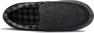 Домашні тапочки NewDenBer для чоловіків, мокасини з піною пам'яті, теплі та зручні, з неслизькою гумовою підошвою (43 EU, 1 Темний сірий)