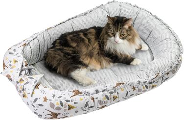Килимок для кота та собаки Medi Partners 75x60x10 см: м'яке ліжко-гніздечко з зірками (лайка)
