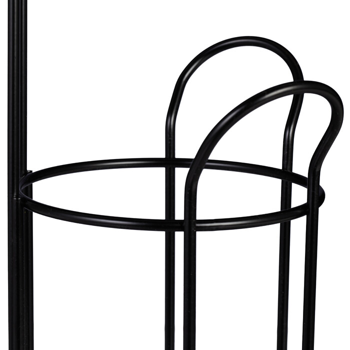 Relaxdays Black Standing Toilet Paper Holder