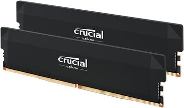 Crucial Pro DDR5 RAM 64GB (2x32GB) 6400MHz CL36 - для ігор та комп'ютерів Intel/AMD з XMP 3.0 / Expo, Чорний