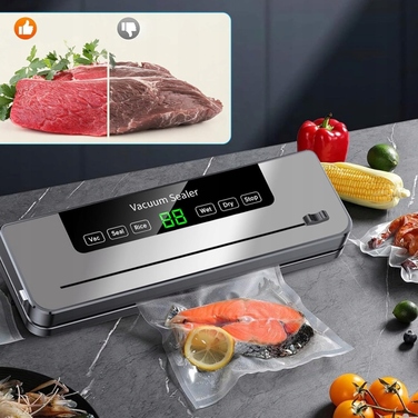 Вакууматор для продуктів: пакувальник з 5 режимами роботи для пакетів XXL