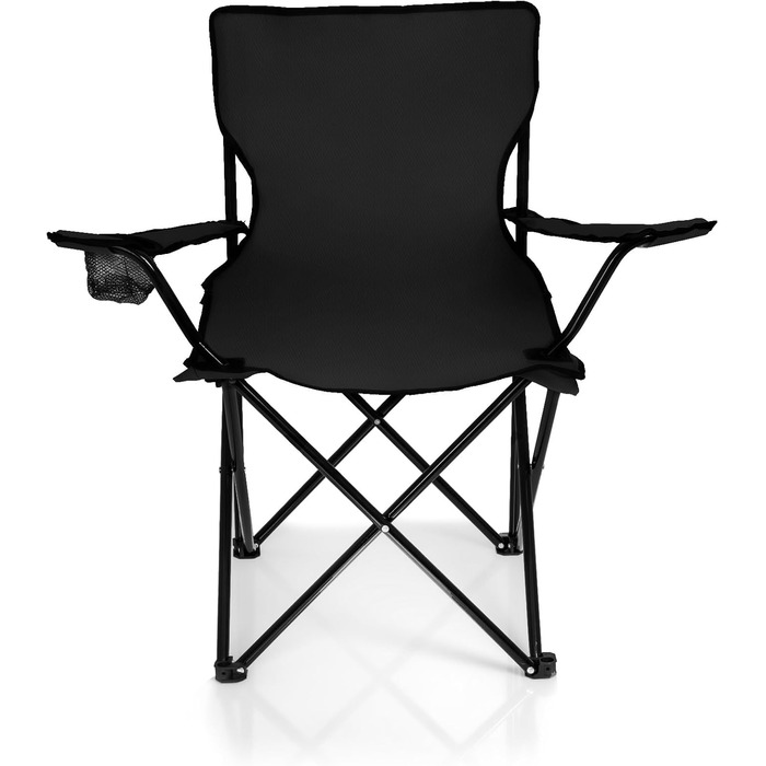 Крісло для риболовлі BigDean - складане, з підстаканником та сумкою. Риболовне крісло, складаний стілець для відпочинку, садова меблі