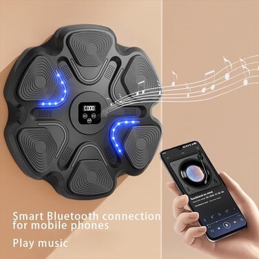 YeahBoom Музична Bluetooth Боксерська Машина, Електронна Боксерська Машина, Розумна Боксерська Машина, Обладнання для Боксерських Тренувань, Настінна Боксерська Машина (M)