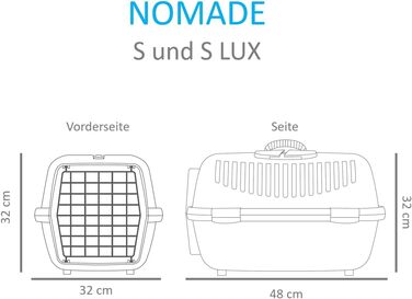 Транспортна переноска Nomade 2 для собак та котів, 55 x 36 x 35 см, до 8 кг, поліпропілен, зелений лінден