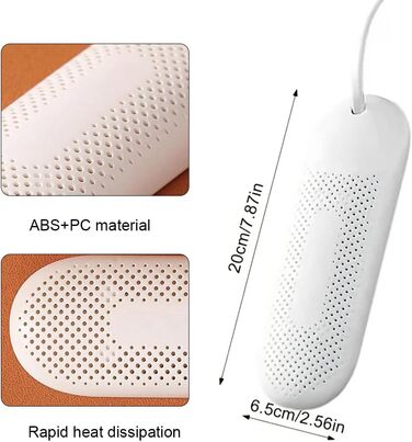 Електричний сушар для взуття USB з УФ-лампою, антибактеріальний, для взуття, рукавичок, шкарпеток, лижних черевиків (білий/фіолетовий)