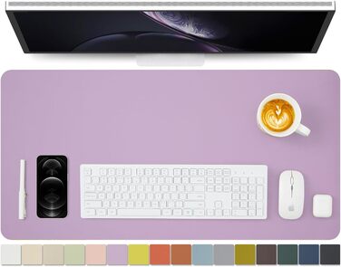 Підкладка під стіл шкіряна, антиковзаюча PU, 80x40 см, для офісу та дому, фіолетовий колір