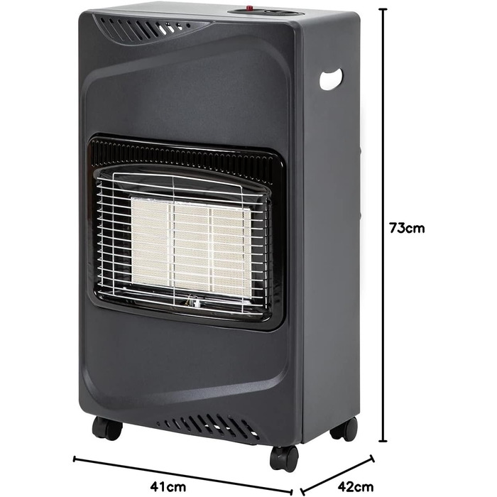 Газовий обігрівач Heidenfeld Inferno GH100 | 3 роки гарантії, 4200 Вт, для приміщень, газ до 15 кг,(Газовий балон не входить у комплект)