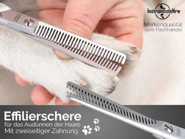 Ніжниця для собак та котів з зубчиками Solingen, 13,97 см - для витончення шерсті