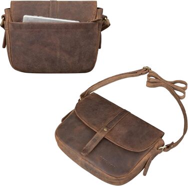 Стильна жіноча сумка-месенджер STILORD Kira з натуральної шкіри вінтаж (коньяк-коричневий) - ідеальна для вечірок, міста та відпочинку