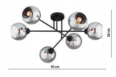 Підвісна люстра Elko-Lighting Dior — 6 точок освітлення, цоколь E27