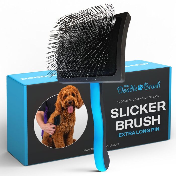 Щітка для собак Doodle Brush: Slicker для пуделів, кокапу, довгошерстих собак. Ідеальна для грумінгу та догляду.