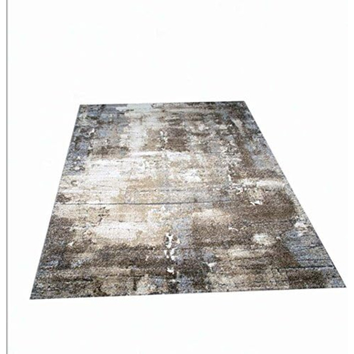 Dreamy Rug ROUND Designer Rug Living Room modern ABSTRACT Lines brown beige gray cream melange Size 80 cm round 80 cm round Beige Gray