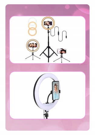 Кільцева LED-лампа 80 Вт, 30 см: з пультом та штативом 210 см для макіяжу та селфі