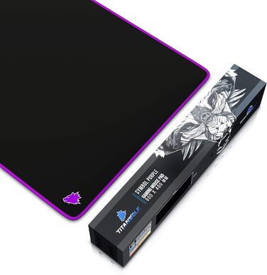 Килимок для миші TITANWOLF XXL 900x400mm - великий, фіолетовий, для геймінгу