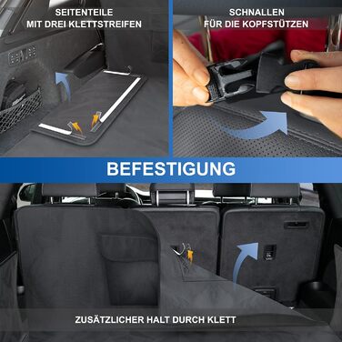 Захист для багажника автомобіля для собак – водонепроникний килимок з боковими захистами – міцний килимок для багажника для подорожей та транспортування собак