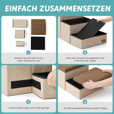 Сходинка для собак маленьких порід зі зберіганням, широка, складна для ліжка та дивану, з неслизьким покриттям, водонепроникна (4x72x42.5см)