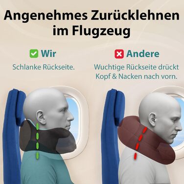 Подушка для шиї FLOWZOOM Dream Pro з додатковою бічною підтримкою та регульованим кріпленням на липучці - подушка для подорожей у літак з піною з пам'яті - з чохлом та подарунковою упаковкою - Чорний