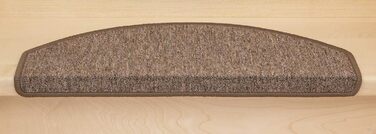 Ступінчасті килимки Metzker Ariston світло-коричневі напівкруглі, набір 15 шт. без килима-ходьби