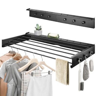 Настінна сушилка для білизни Donken, 80/100 см, розтяжна, для ванної, балкону, тераси