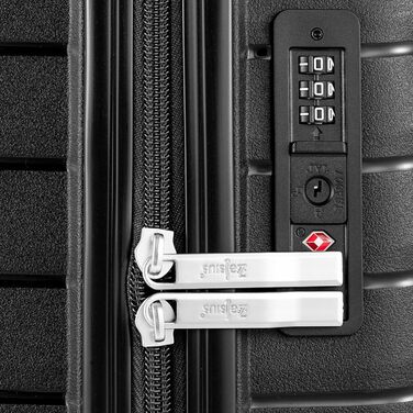 Набір валіз Zelsius 4 шт., чорний | Чотири валізи з жорстким корпусом, TSA замком, подвійними колесами та внутрішнім роздільником | Валізи ручної поклажі, набір валіз з жорстким корпусом 4 шт., велика валіза, дорожній набір