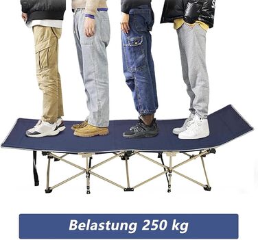 Розкладне ліжко для кемпінгу Trintion XL - міцна та зручна для відпочинку на природі, вдома та в подорожах (250 кг)