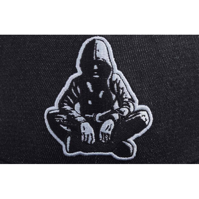 Кепка Nebelkind Snapback чорного кольору з деніму, унісекс, регульований розмір, стильна бейсболка в стилі streetwear