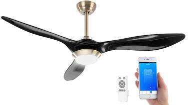 Стельовий вентилятор Sichler з LED-лампою та керуванням Alexa: 2-в-1, Wi-Fi, голосове керування, таймер, 1000 лм