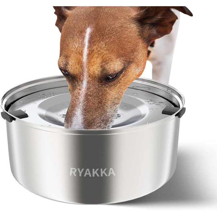 Нержавійна миска для собак 3L Anti Schling без облизування, Slow Feeder для подорожей, підходить для середніх та собак, що швидко їдять