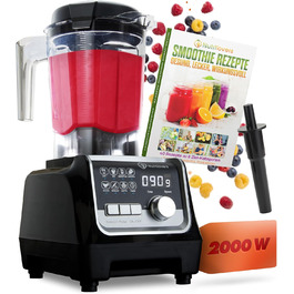 Потужний стаціонарний блендер NUTRI-BLENDER MAX+ 2000Вт для смузі, 2л Tritan, BPA-free, 9 швидкостей, цифровий таймер, з рецептурником