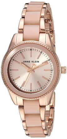 Жіночий годинник Anne Klein з樹脂-браслетом у кольорі рожеве золото (Pink/Roségold)