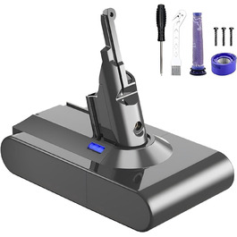 Акумулятор для пилососа Dyson V8 (6.0Ah) – замінник оригінального акумулятора Dyson V8, сумісний з моделями Absolute, Animal, Filter, Motorhead, Fluffy, V8-1