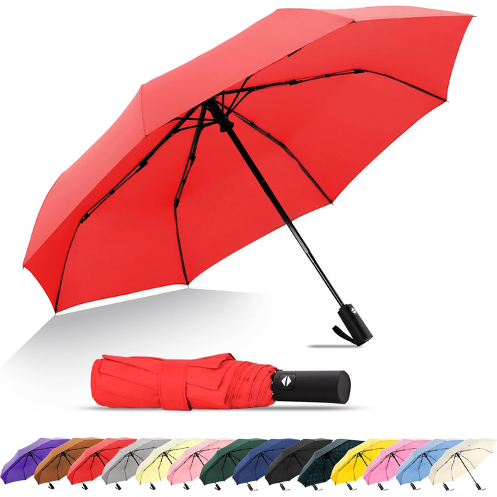 Дощовик SoulRain Reise - компактний, вітростійкий, для подорожей та авто (червоний)