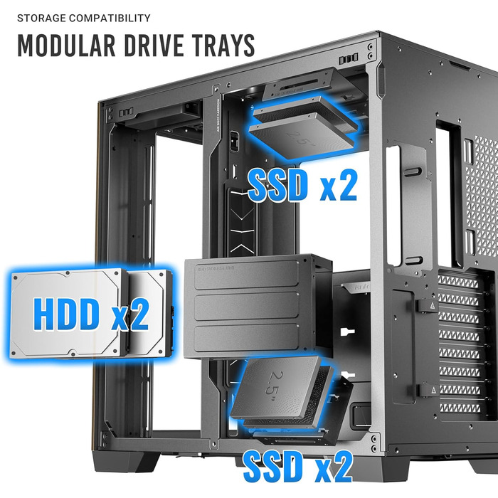Корпус для ПК GEH Antec C8 Wood Full Tower чорного кольору