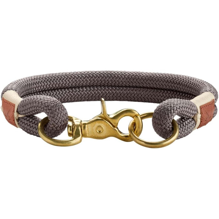 Нашийник для собак HUNTER Sansibar Rantum Halsung, сірий, розмір M-L, сучасний, морський стиль