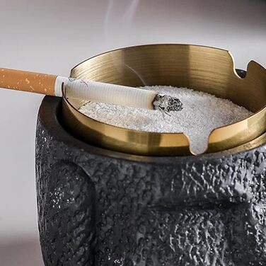 Відро для сміття на вулицю та балкон, герметичне, як стильний декор. Підходить для бетону та нержавіючої сталі. Чорний колір