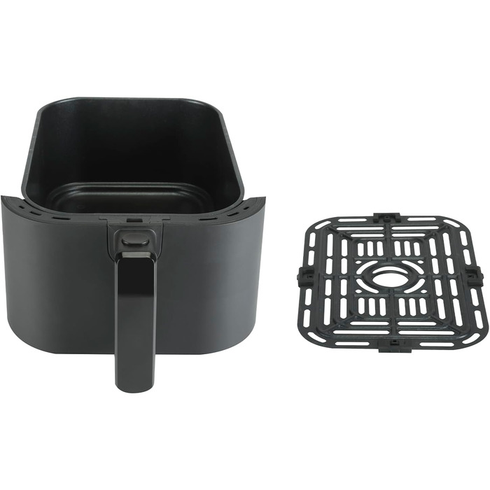 Фритюрниця BOURGINI з керамічним покриттям, 5 літрів, 1500 Вт, чорна (без шкідливих речовин)