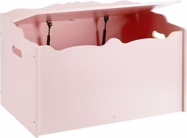 Amazon Basics Wooden Toy Box, 30 x 16 x 18.5 inches, Pink
