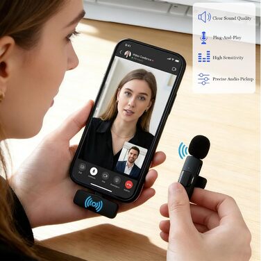 Бездротові петличні мікрофони Veloray 2 шт. для Android, USB-C, для смартфона, подкастів, соціальних мереж