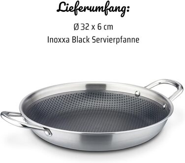 Сковорода GSW Innoxa Black 24 см (32 см) з антипригарним покриттям для індукції, нержавіюча сталь
